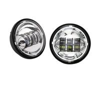 Antibrouillard Feu Antibrouillard LED Moto 4.5 Pouces Feux Croisement Auxiliaires 4.5 Pour Electra Pour Glide Pour Ultra Pour Limited Pour FLHTK 2010-2016(Chrome no halo)