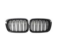 Antibrouillard Grille 1 Paire De Grilles Calandre Avant Voiture ABS Noir Brillant Pour BMW E46 Série 3 320i 323i 325i 328i 330i 4 Portes 1999 2000 2001 Calandre nid d'abeille