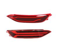 Antibrouillard Pare-chocs Arrière Feu Freinage 2 Pièces Réflecteur LED Pour Hyundai Pour Tucson 2015 2016 2017 2018 2019 2020 Projecteur Feu Antibrouillard(Model B Red Cover,3 Functions)