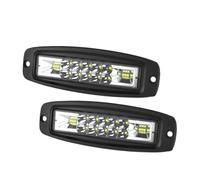 Antibrouillard Phare Travail LED Encastré 7 Pouces Ambre Feux Recul Conduite pour VTT SUV Camion Bateau Tout Terrain Feu Antibrouillard 12 V 24 V(2piece White)