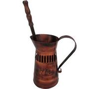 Antic Line Créations - Broc avec brosse wc métal rouille marron G