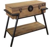 Antic Line Créations - Console en pin recyclé et métal valise 86 x 40 x 78 cm beige G