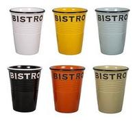Antic Line Créations - Gobelets colorés Brasserie bistrot (Lot de 6) multicolore G