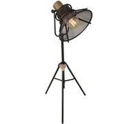 Antic Line Créations - Lampadaire industriel en fer sur pied Tripode Noir G