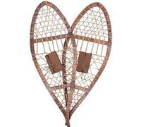 Antic Line Créations - Paire de raquettes de neige décorative en bois Marron G