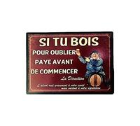 Antic Line Plaque 15 * 21 SI TU BOIS POUR ...