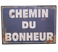 Antic line Plaque « Chemin du Bonheur »21 * 15 cm