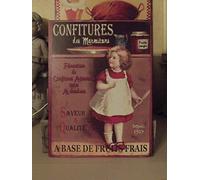Antic Line Plaque Confitures des Marmitons 25 * 33 Fer+Papier