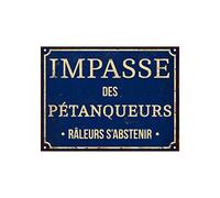 Antic Line Plaque Impasse des pétanqueurs 33 x 25