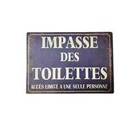 Antic Line Plaque IMPASSE DES TOILETTES 21 x 15 cms