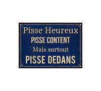 Antic Line Plaque Pisse heureux 21 x 15