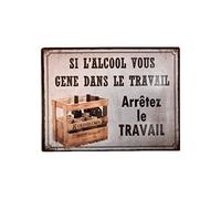 Antic Line Plaque "Si l'alcool vous " 20 * 15
