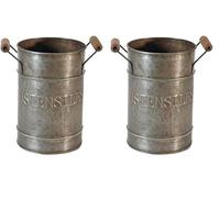 Antic Line Pot zinc ustensiles (Lot de 2)