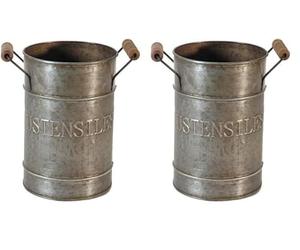 Antic Line Pot zinc ustensiles (Lot de 2)