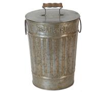 Antic Line Poubelle de sdb couleur zinc