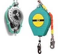 Antichute a Rappel Automatique 3-20m, Harnais de Securite Anti Chute Toiture avec Crochet Autobloquant, Équipement de Protection Individuelle pour Haute Altitude, 150KG Stop Chute Toiture (5m)