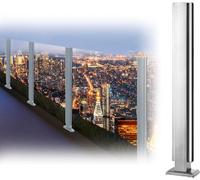 AntiCollis Colliers de serrage pour garde-corps de plate-forme et balcon Poteau moyen 85 cm Pinces de connexion pour une conception sécurisée de terrasse