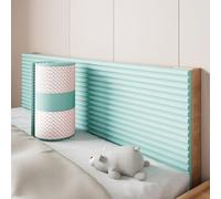 Anticollision Coussin Mural 3D Panneau Rembourré Autoadhésif, Panneau Mural Décoratif Protection Stickers Muraux pour Chambre Tête de Lit Rebords 20x200cm/7.9x78.7in