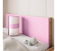 Anticollision Coussin Mural 3D Panneau Rembourré Autoadhésif, Panneau Mural Décoratif Protection Stickers Muraux pour Chambre Tête de Lit Rebords 20x200cm/7.9x78.7in