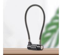 Anticorrosion - Câble antivol à combinaison en alliage avec portails - Fil d'acier souple - Code réinitialisable à 4 chiffres - Zinc et valises antichocs pour réfrigérateur, portes d'armoire, jardin