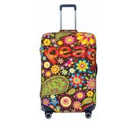 Anticsao Housse de bagage hippie Peace Love, lavable, tendance, anti-rayures, taille L, 1