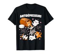 Antidépresseurs Chatons Humour Cadeau Chat Câlin T-Shirt