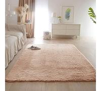 Antidérapant 60x80cm Shaggy Tapis Tapis Fourrure synthétique Soft Tapis Faux en Peau de Mouton pour d'enfants Canapé Plancher Traditionnel, Marron Clair