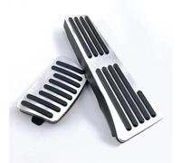 Antidérapant Accessoires Protection Pour Pédales D'accélérateur Frein Voiture Avec Coussinets En Aluum Compatibles Pour Santa Fe TM 2018-2022 Pedal Cover Footrest(Silver)