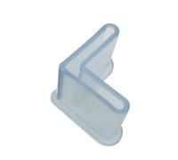 antidérapant Couvercle de pied triangulaire en fer, coin de pieds d'angle en forme de L, capuchons d'extrémité de tube en caoutchouc noir blanc jaune Transparent 8 pièces butée d'échelle(Transparent,5