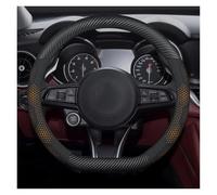 Antidérapant Couvre Volant for Alfa for Romeo for Giulia for Giulietta for Mito Sportiva for Stelvio 4C 147 156 157 159 V Housse Volant Voiture(The Carbon Orange)