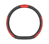 Antidérapant Couvre Volant pour BYD Atto 3 Act Seal Tang F3 E6 Yuan Song Plus EV F0 Qin Han Dolphin S6 Housse De Volant en Cuir Et Daim Antidérapant(D 3 Red)