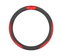 Antidérapant Couvre Volant pour BYD Atto 3 Act Seal Tang F3 E6 Yuan Song Plus EV F0 Qin Han Dolphin S6 Housse De Volant en Cuir Et Daim Antidérapant(O 3 Red)