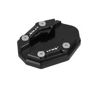 Antidérapant élargi Plaque D'extension De Béquille Moto, Support D'agrandissement Pied Latéral pour Yamaha NMAX155 XMAX300 2015 - 2021(Black a)
