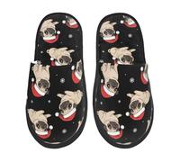 Antidérapant Pantoufles en Feutre Noël du chien de berger Pantoufles Maison Respirant Chaussons Femme pour Extérieur Hiver Femme L