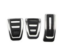Antidérapant Pour A6 C8 2018-2020 2021 2022 Accessoires En Acier Inoxydable Voiture LHD Pédales Gaz Carburant Frein Repose-pieds Pédale Couverture Pad Pedal Cover Footrest(3Pcs MT)