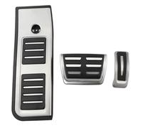 Antidérapant Pour A6 C8 2018-2020 2021 2022 Accessoires En Acier Inoxydable Voiture LHD Pédales Gaz Carburant Frein Repose-pieds Pédale Couverture Pad Pedal Cover Footrest(AT with rest)