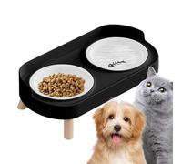 Antidérapant pour chiens : surélevé en céramique, anti-déversement pour des aliments plus propres | Idéal pour chiots, chats, animaux de compagnie de petite et moyenne taille qui mangent à la maison