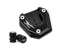 Antidérapant Pour MOTO GUZZI V7 STONE 2012-2016 V9 Roamer 750 Breva 1100 1200 GT8V Agrandisseur De Béquille Latérale Bouchons Valve Pneu(Black a)