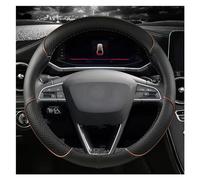 Antidérapant Respirant Couvre Housse De Volant De Voiture Antidérapante en Cuir MicrofibrePour Seat pour Tarraco pour Arona pour Ateca pour Ibiza pour Toledo Couvre Volant Voiture(O Shape Coffee)