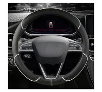 Antidérapant Respirant Couvre Housse De Volant De Voiture Antidérapante en Cuir MicrofibrePour Seat pour Tarraco pour Arona pour Ateca pour Ibiza pour Toledo Couvre Volant Voiture(O Shape White)