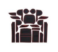 antidérapant Tapis Antidérapant en Caoutchouc Tapis De Tasse d'eau Fente De Porte Accessoires Automobiles pour Hyundai pour Santa Fe DM 2013 2014 - 2018 Tapis(Rosso)