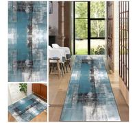 Antidérapant Tapis Couloir Long Tapis au Mètre Tapis de Passage Poils Ras Tapis Entrée Cuisine Évier Chambre Escaliers Moderne Abstrait 40 x 120 cm Tapis Runner Tapis pour Cuisine, Couloir & Salon