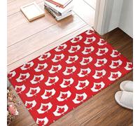 Antidérapant Tapis De Bienvenue Feuilles D'Érable Rouge du Canada C Print Tapis Entree Anti-Poussière Tapi D'Entrée pour Chambre Porte D'Entrée Couloir 40X60Cm