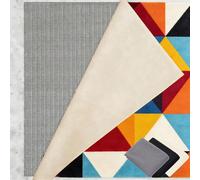 Antidérapante pour Tapis 120 x 170 cm Réutilisable et sans Odeur, Découpable, Lavable, Taille Personnalisable, Tapis de Coussin de Sol Imperméable pour Tous Types de Sols, Gris Brun