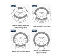 Antidérapante Protecteur Volant Housse De Volant Voiture en Cuir Tressé pour Toyota pour RAV4 pour RAV-4 2019 2020 2021 2022 2023 2024 2025(Black)