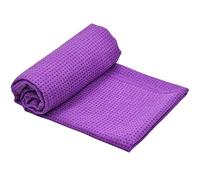 Antidérapante Serviette de Tapis de Yoga avec Sac de Transport en Filet, 183cm x 63cm Microfibre Yoga Serviette Couverture, Yoga Sport Tapis Serviette pour Yoga chaud Bikram Gym Pilate (Violet)