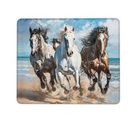 Antidérapante Tapis de Bureau, Impression d'art de Chevaux Courant Mouse Pad Bords Cousus Tapis de Souris Gaming pour Joueurs Professionnels Jeux Ordinateur