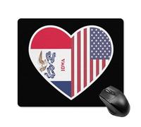 Antidérapante Tapis De Gaming Drapeaux Imprimés des États-Unis Et De L'Iowa 25X30Cm, Souris De Gaming Base en Caoutchouc Tapis De Souris Gaming pour Pc Souris Claviers
