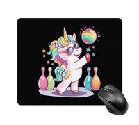 Antidérapante Tapis De Souris Bowling Uni-Corn Bowling Amusant 25X30Cm, Souris De Gaming Améliore La Précision Et La Vitesse Tapis Souris pour Pc Jeux Les Capteurs De Jeu