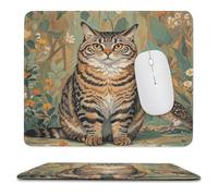 Antidérapante Tapis De Souris De Jeu Louis Wayne Chat Et Hibou Imprimé 25X30Cm, Gaming Mousepad Confort Tapis De Souris pour Ordinateur Pc Jeux